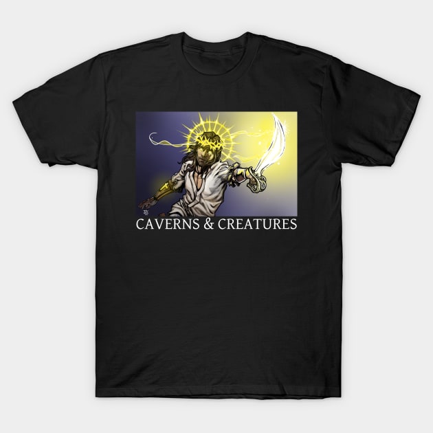 Caverns & Creatures: Thunderous Smite T-Shirt by robertbevan
